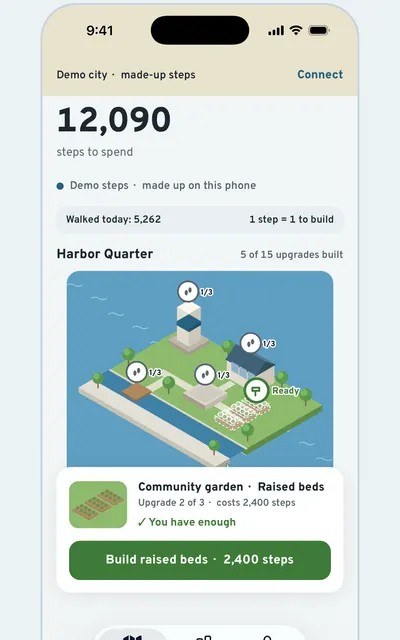 Step City screen